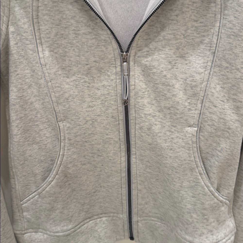 lululemon athletica Light Gray Hooded Zip-Up Jacket - Picture 3 of 4